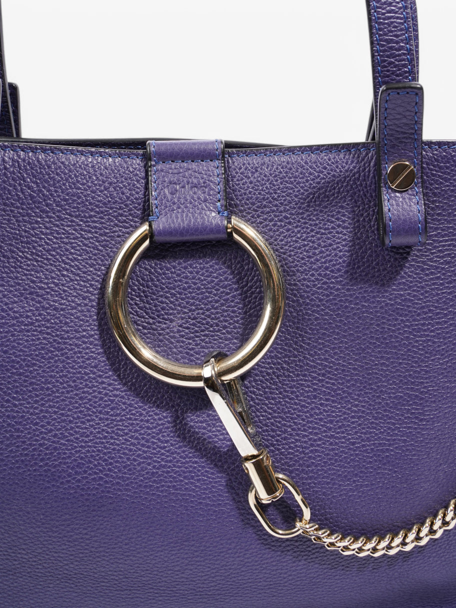 Chloe Faye Tote Blue Leather Image 7