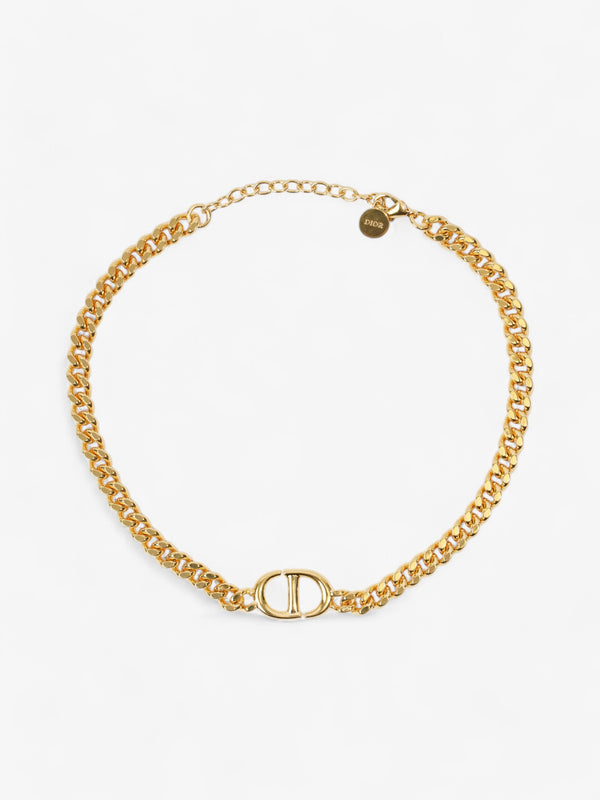 Christian Dior CD Chain Choker Gold Base Metal