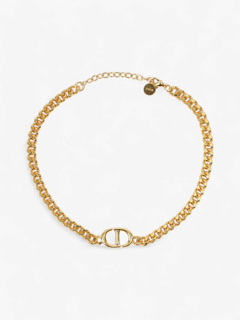  Christian Dior CD Chain Choker Gold Base Metal