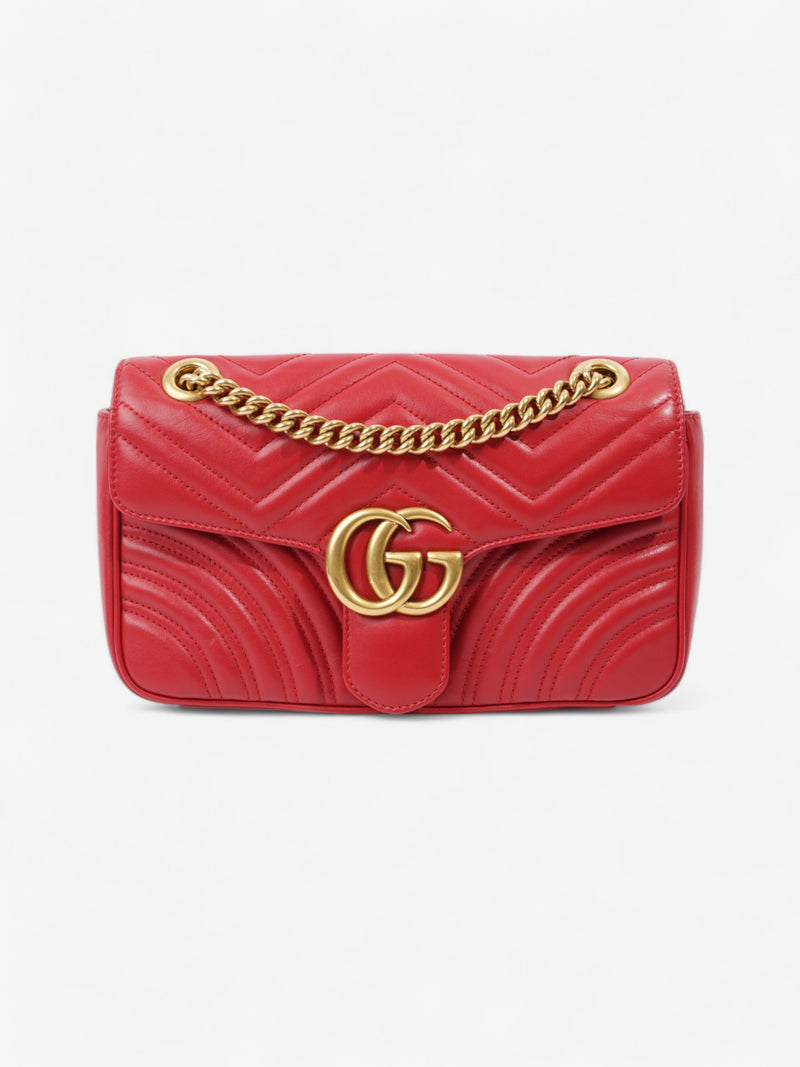  Gucci GG Marmont Red Matelasse Leather Small