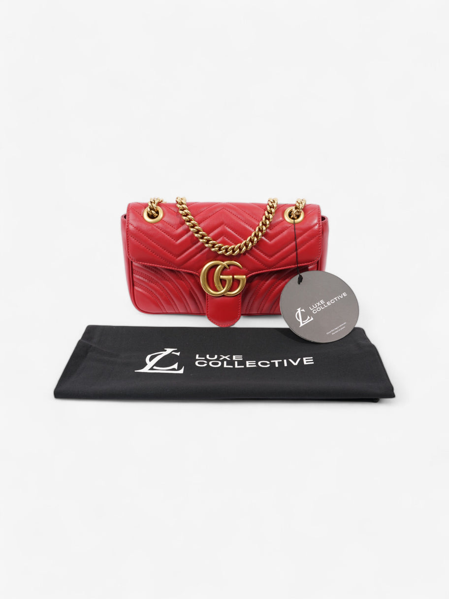 Gucci GG Marmont Red Matelasse Leather Small Image 10