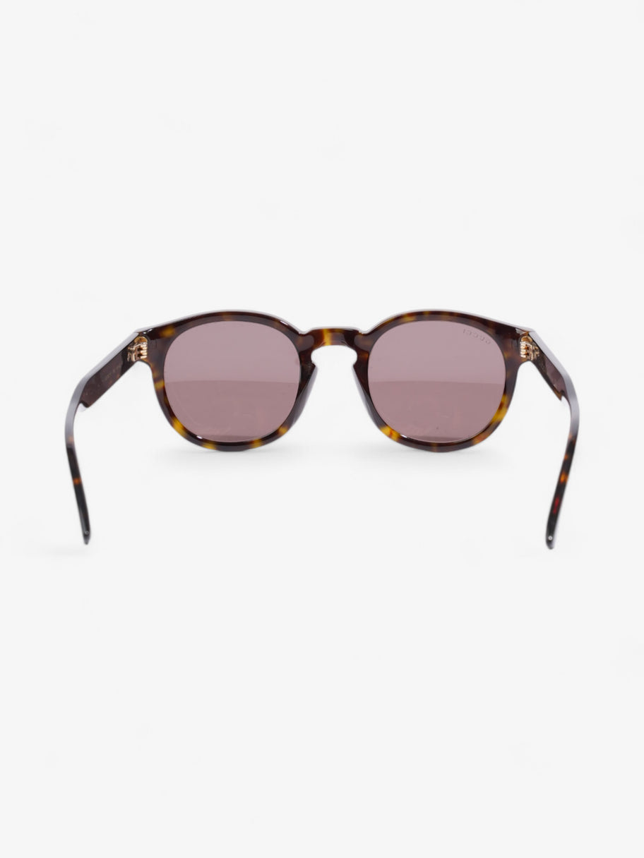 Gucci Round Sunglasses Dark Tortoise Acetate 145mm Image 3