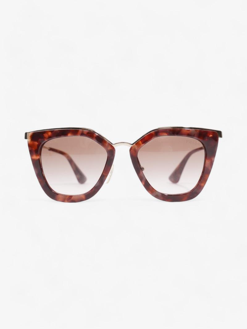  Prada Cat-Eye Sunglasses Brown / Pink / Gold Acetate 140mm