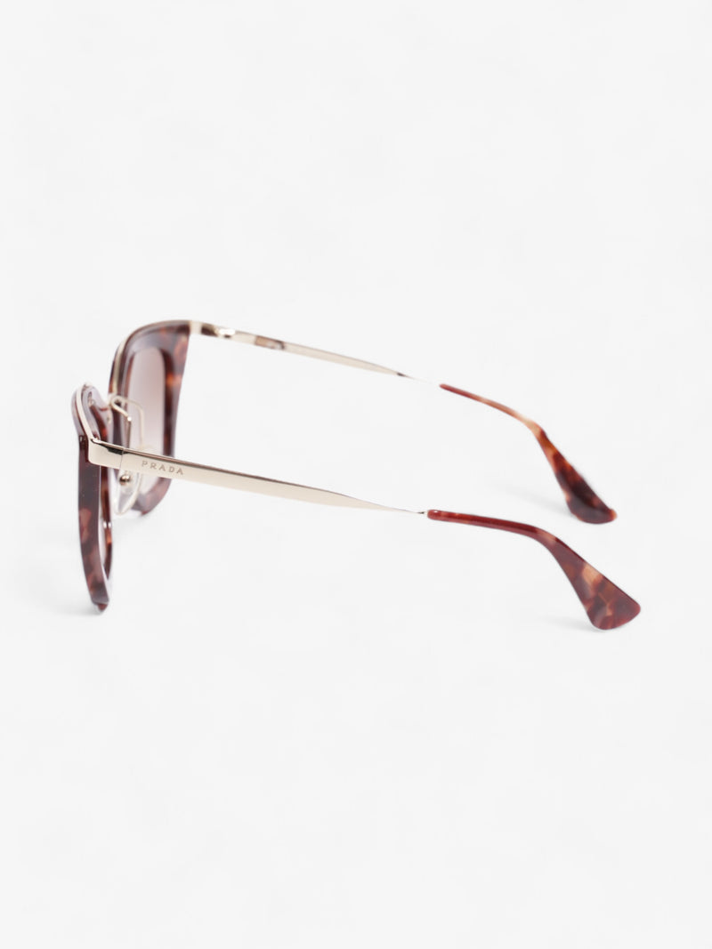  Prada Cat-Eye Sunglasses Brown / Pink / Gold Acetate 140mm