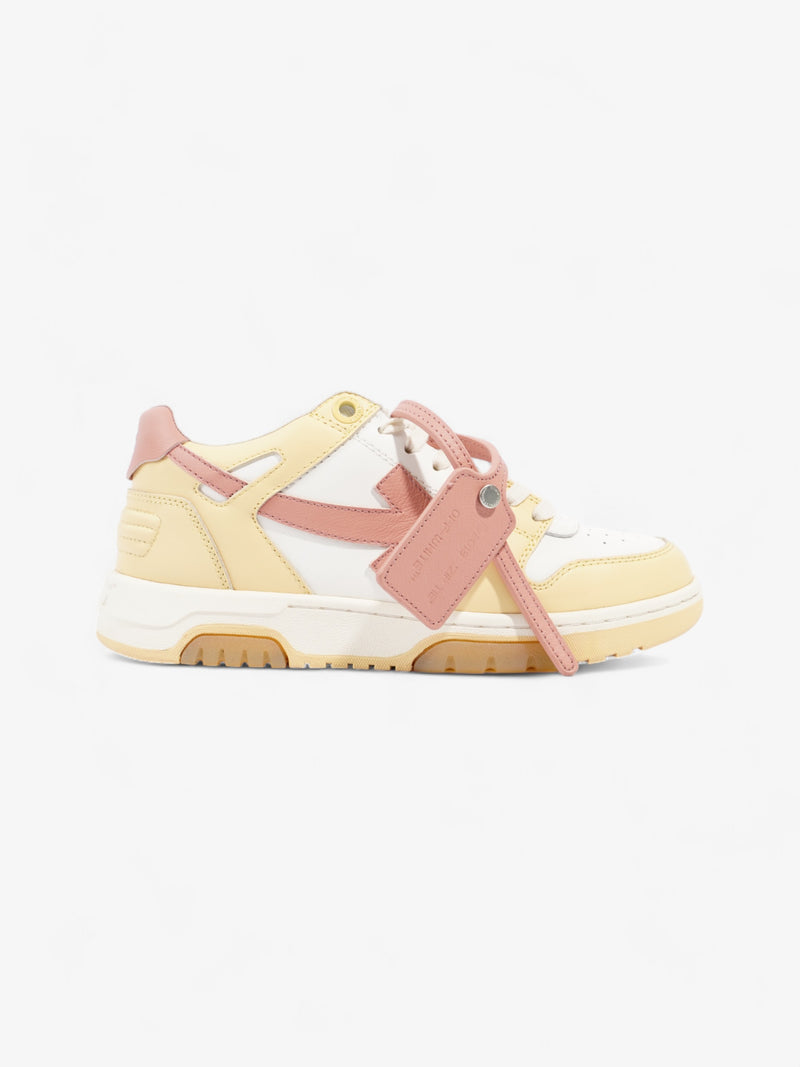  Off White Out Of Office Sneakers White / Yellow  / Pink Leather EU 38 UK 5