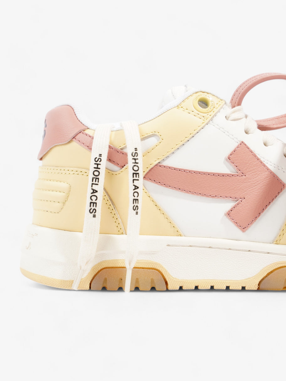 Off White Out Of Office Sneakers White / Yellow  / Pink Leather EU 38 UK 5 Image 9