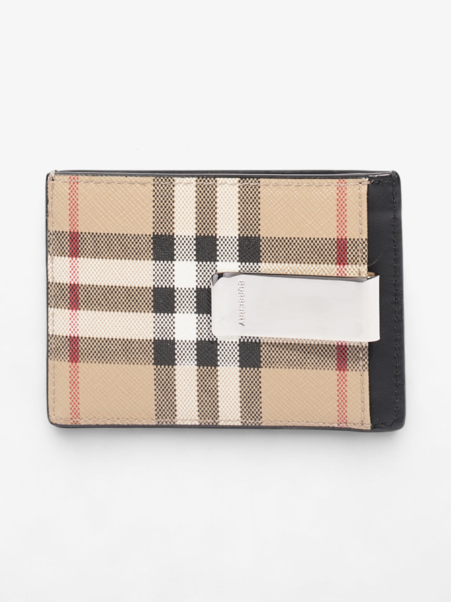 Burberry Check Money Clip Card Case Vintage Check Coated Canvas Image 2