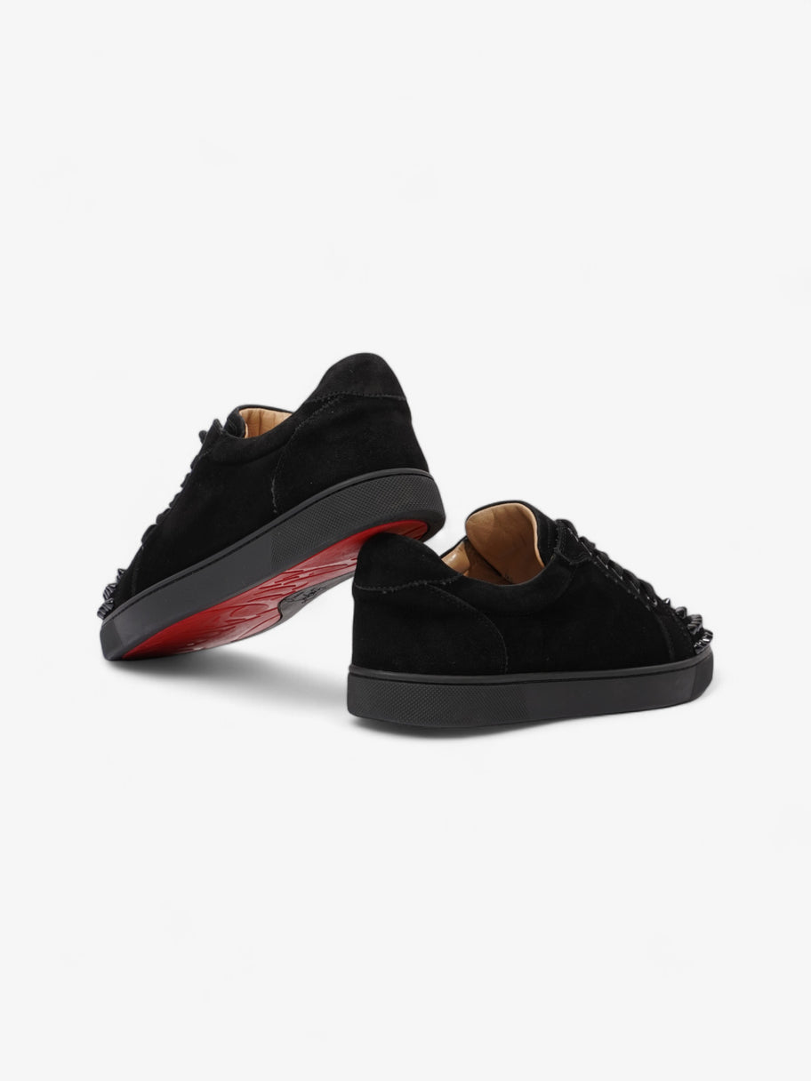 Christian Louboutin Vieira Spikes Flat Black Velvet EU 37 UK 4 Image 9