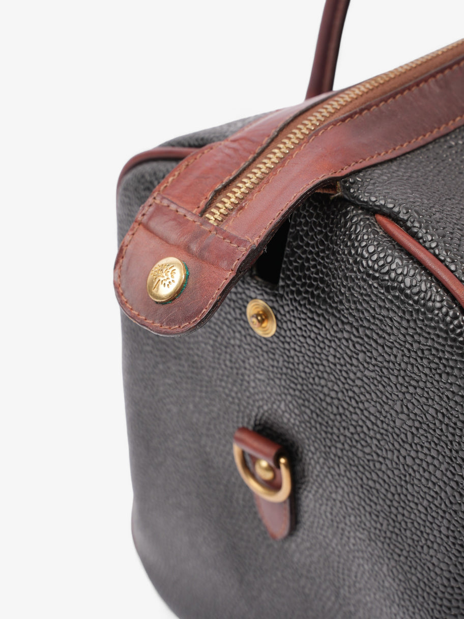 Mulberry Bowler Black / Brown Grained Leather Image 9