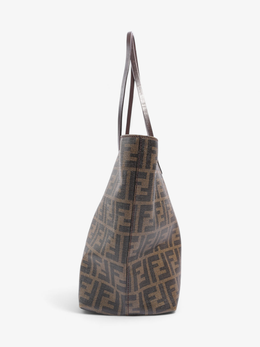 Fendi Zucca Tote Bag Tobacco / Black Canvas Image 3