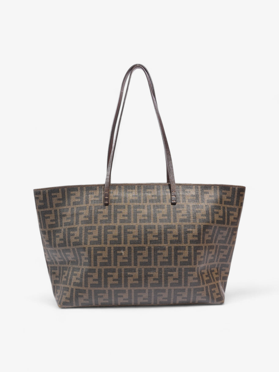 Fendi Zucca Tote Bag Tobacco / Black Canvas Image 4