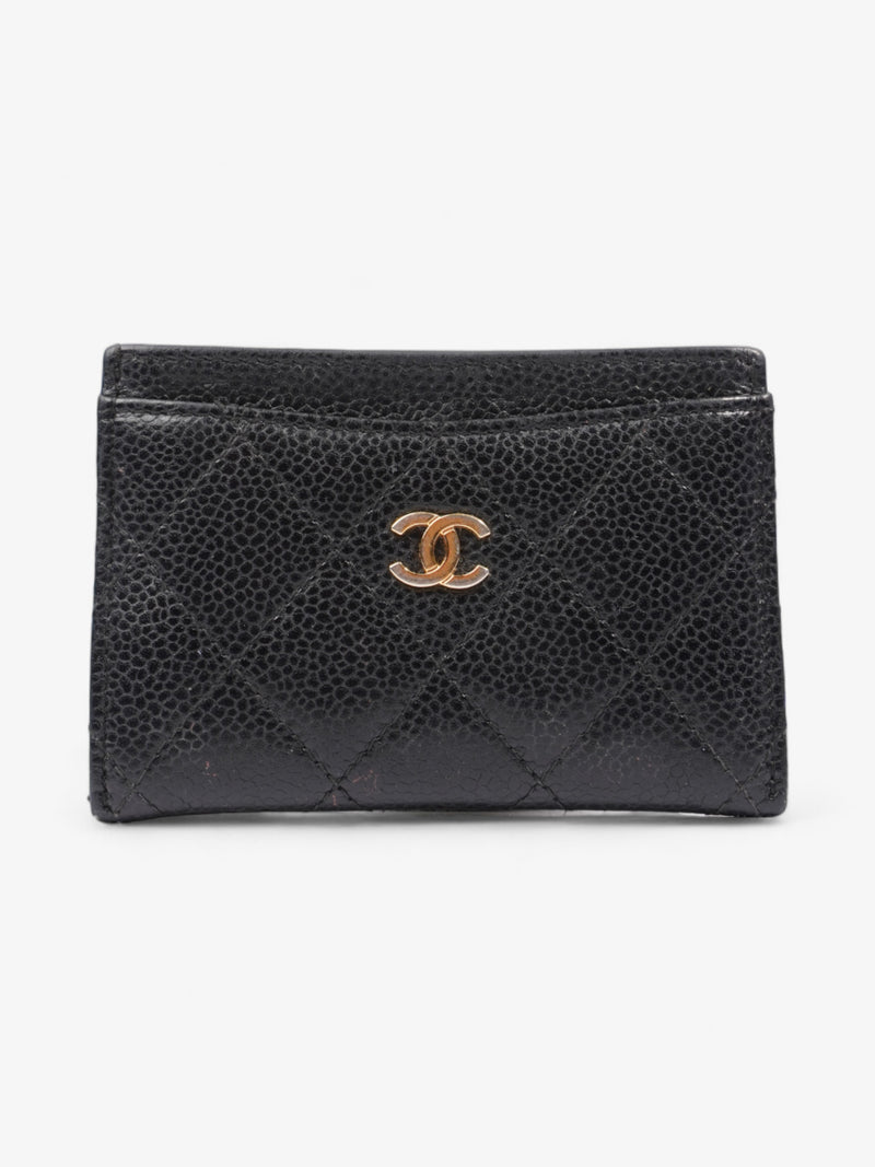  Chanel Classic Card Holder Black Caviar Leather