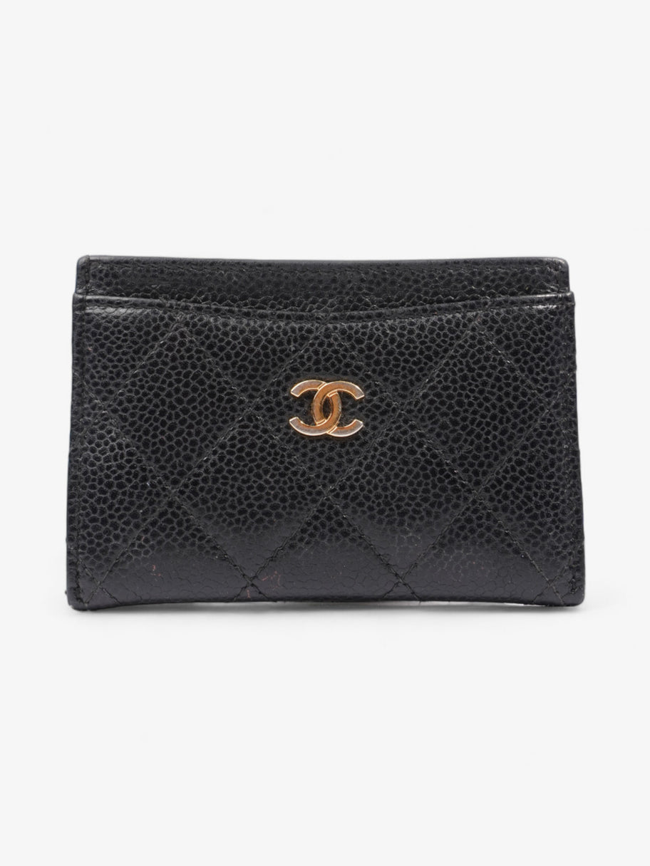 Chanel Classic Card Holder Black Caviar Leather Image 1