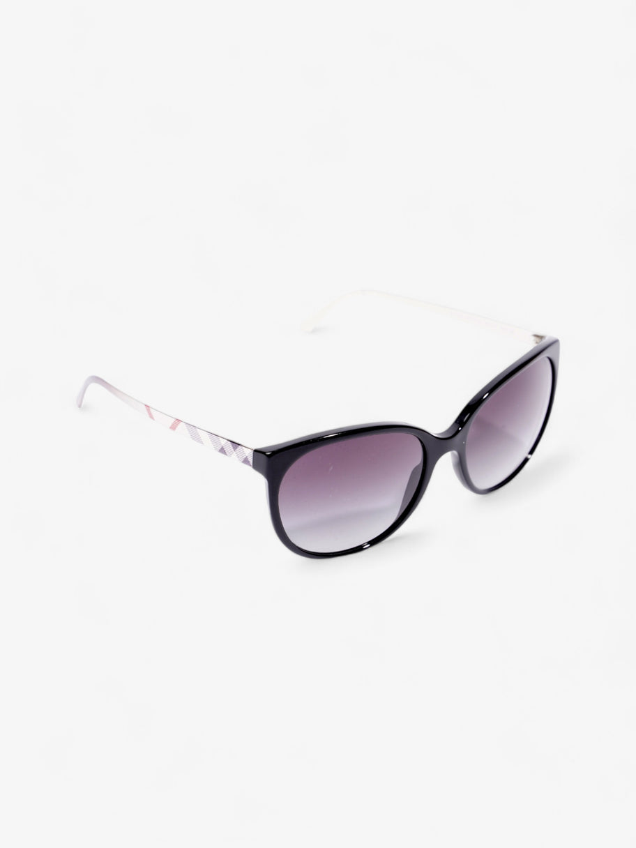 Burberry Check Sunglasses Black / Silver Acetate 135mm Image 5