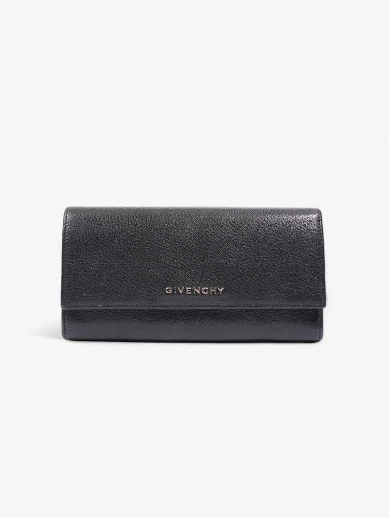  Givenchy Long Flap Wallet Black Leather