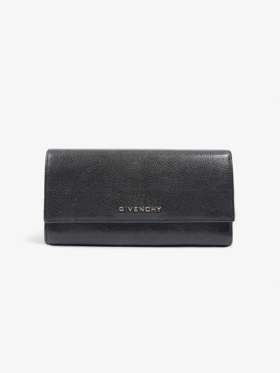 Givenchy Long Flap Wallet Black Leather Image 1