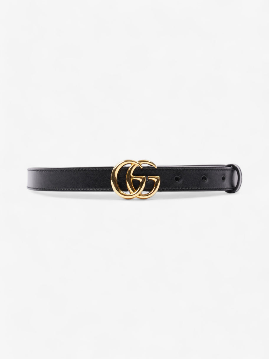 Gucci GG Marmont Thin Belt Black Leather 70cm 28