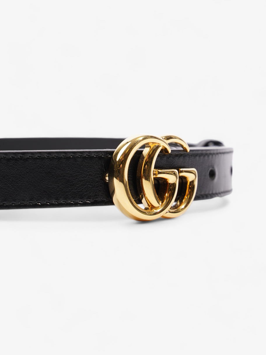 Gucci GG Marmont Thin Belt Black Leather 70cm 28