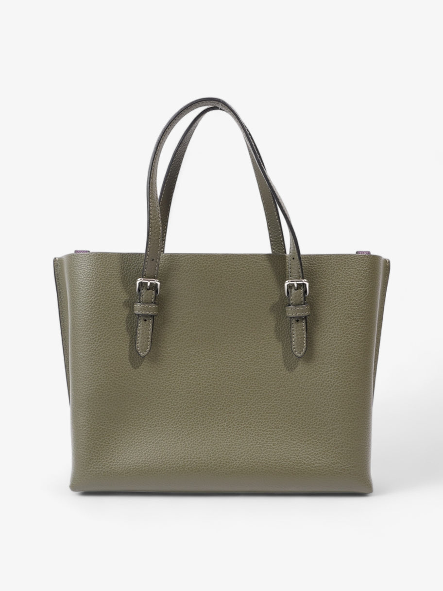 Coach Mollie Tote Bag 25 Olive Green Leather Image 4