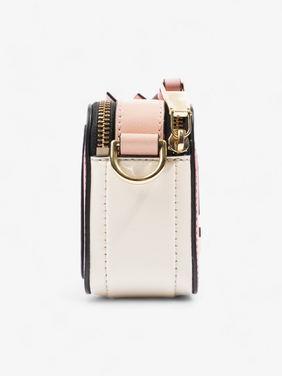 Marc Jacobs The Snapshot Red / Peach / Cream Saffiano Leather Image 5