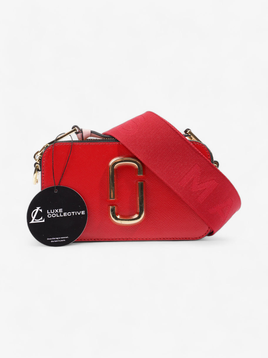 Marc Jacobs The Snapshot Red / Peach / Cream Saffiano Leather Image 9