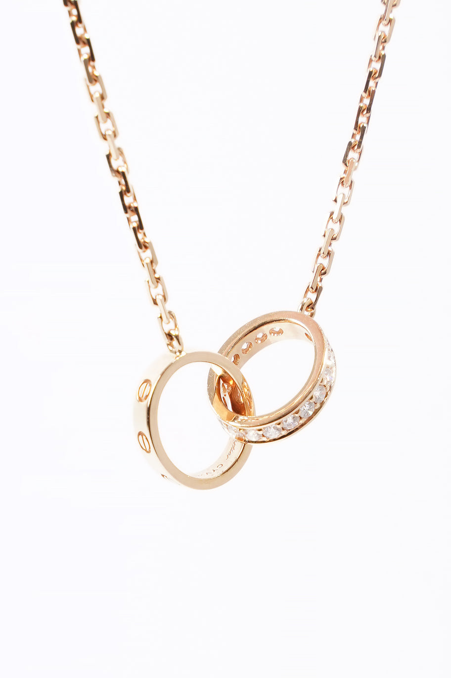 Cartier Love Necklace, Diamonds Rose Gold 750/1000 / 18 Brilliant-Cut Diamonds Yellow Gold Chain length - 42cm Image 4