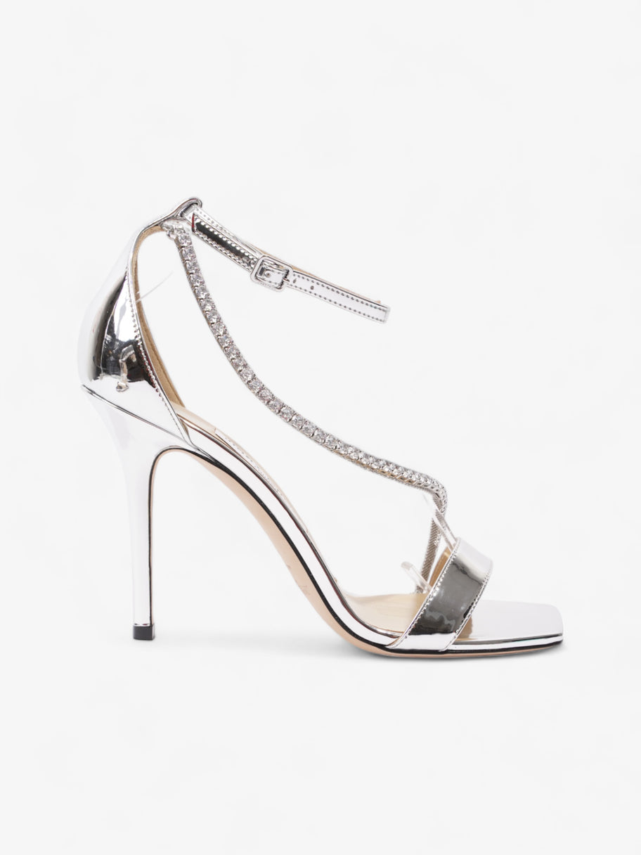 Jimmy Choo Talika 85mm Silver Patent Leather EU 38 UK 5 Image 1