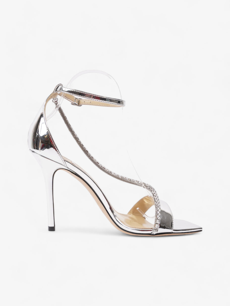 Jimmy Choo Talika 85mm Silver Patent Leather EU 38 UK 5 Image 4