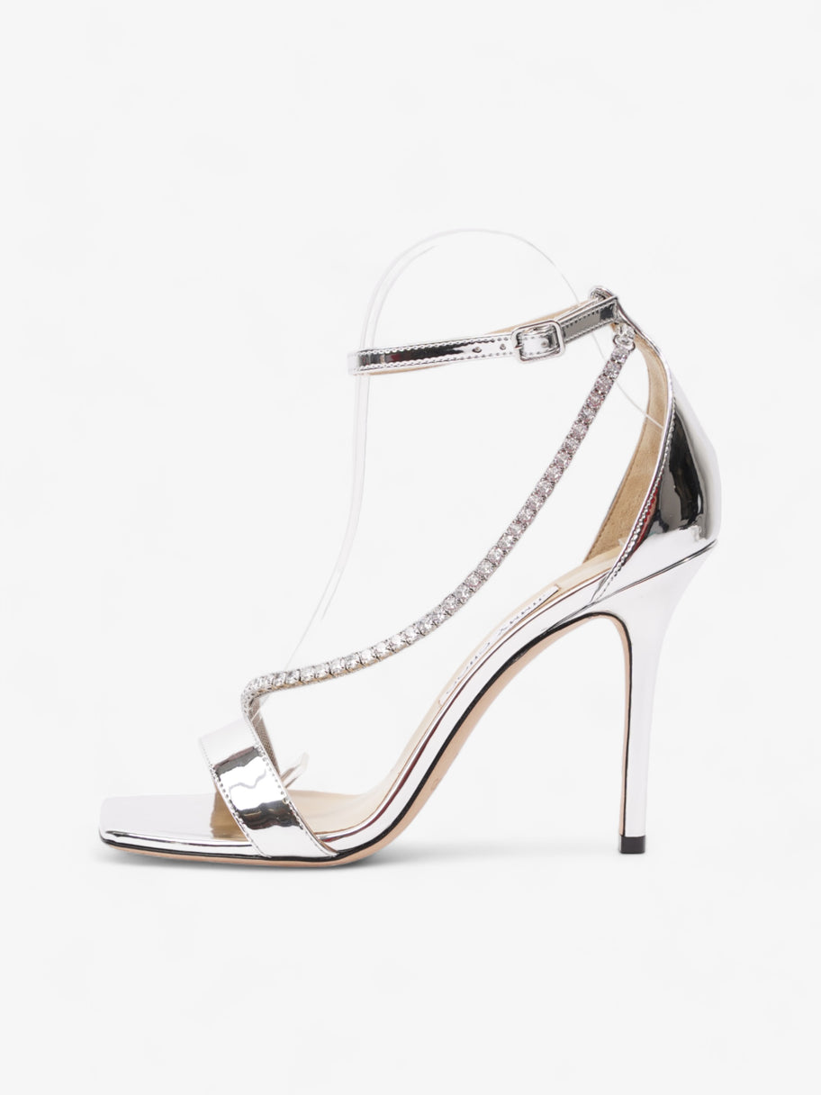 Jimmy Choo Talika 85mm Silver Patent Leather EU 38 UK 5 Image 5