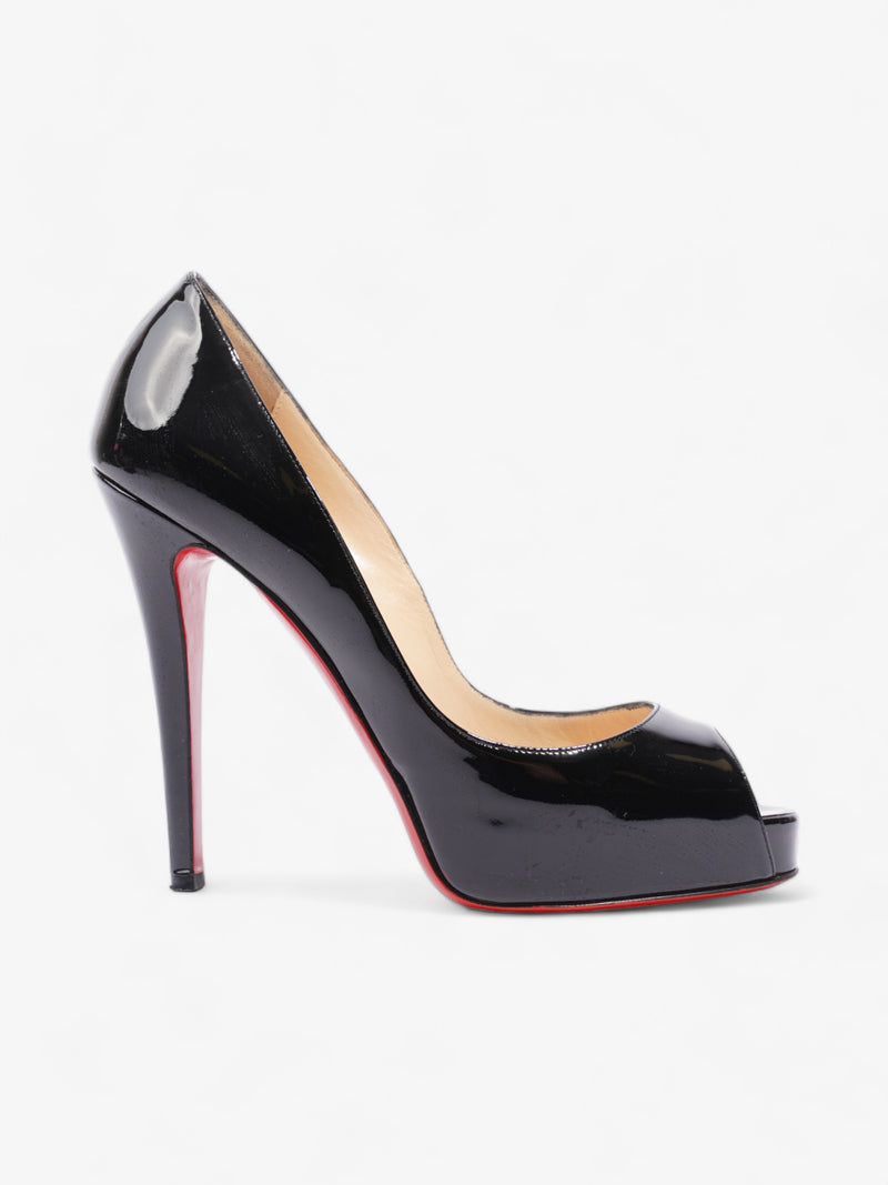  Christian Louboutin Very Prive 120mm Black Patent Leather EU 39 UK 6