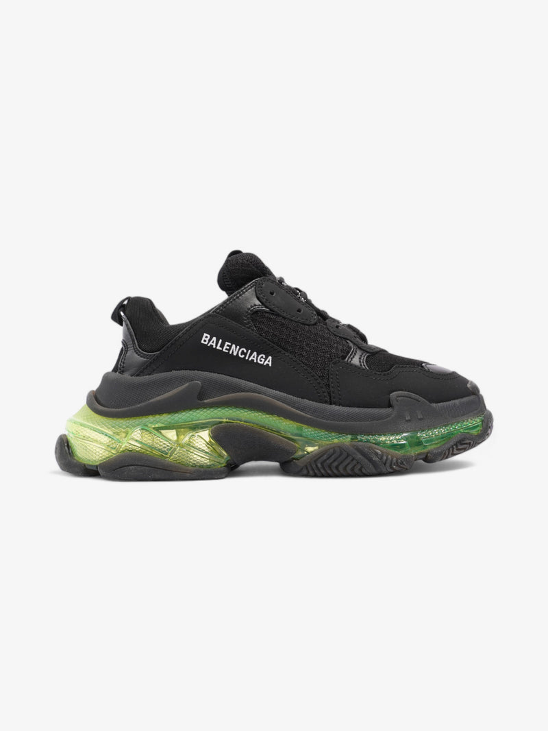  Balenciaga Triple S Clear Sole Black / Green Mesh EU 39 UK 5