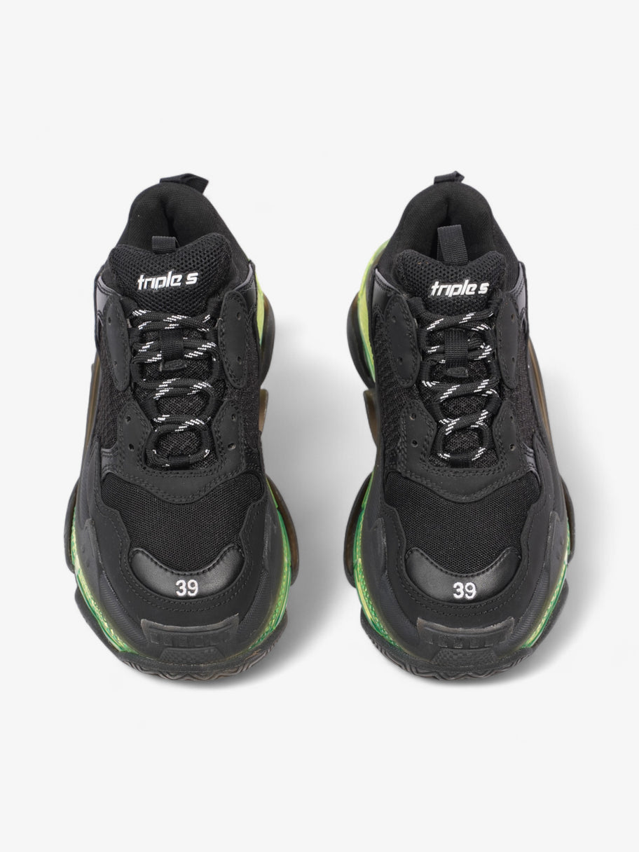 Balenciaga Triple S Clear Sole Black / Green Mesh EU 39 UK 5 Image 8