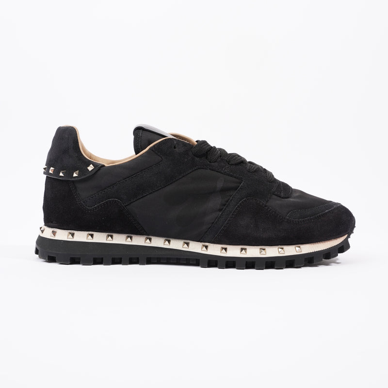  Valentino Rockstud Sneakers Black Suede EU 43 UK 9