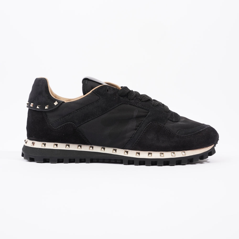 Valentino Rockstud Sneakers Black Suede EU 43 UK 9 Image 1