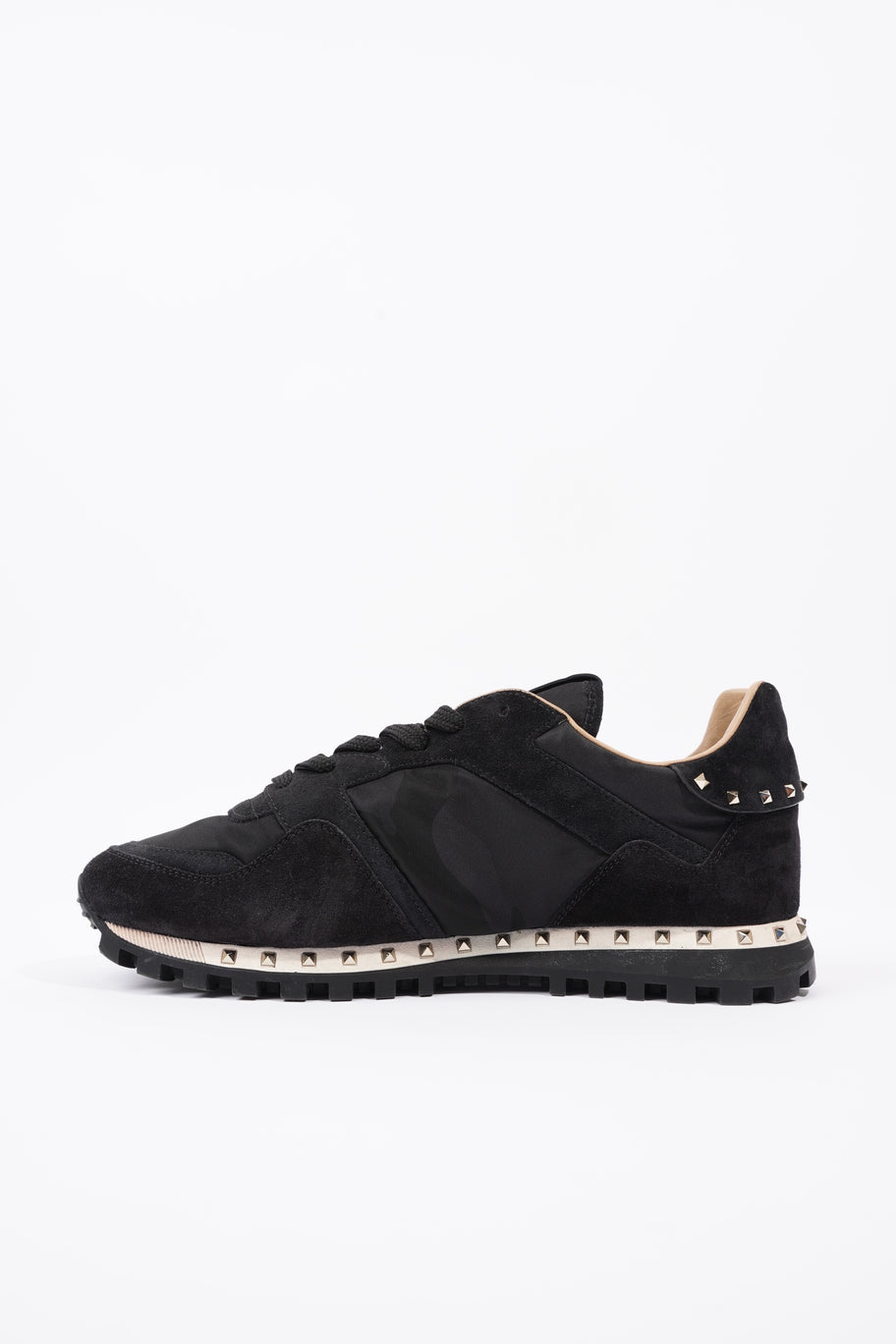 Valentino Rockstud Sneakers Black Suede EU 43 UK 9 Image 3