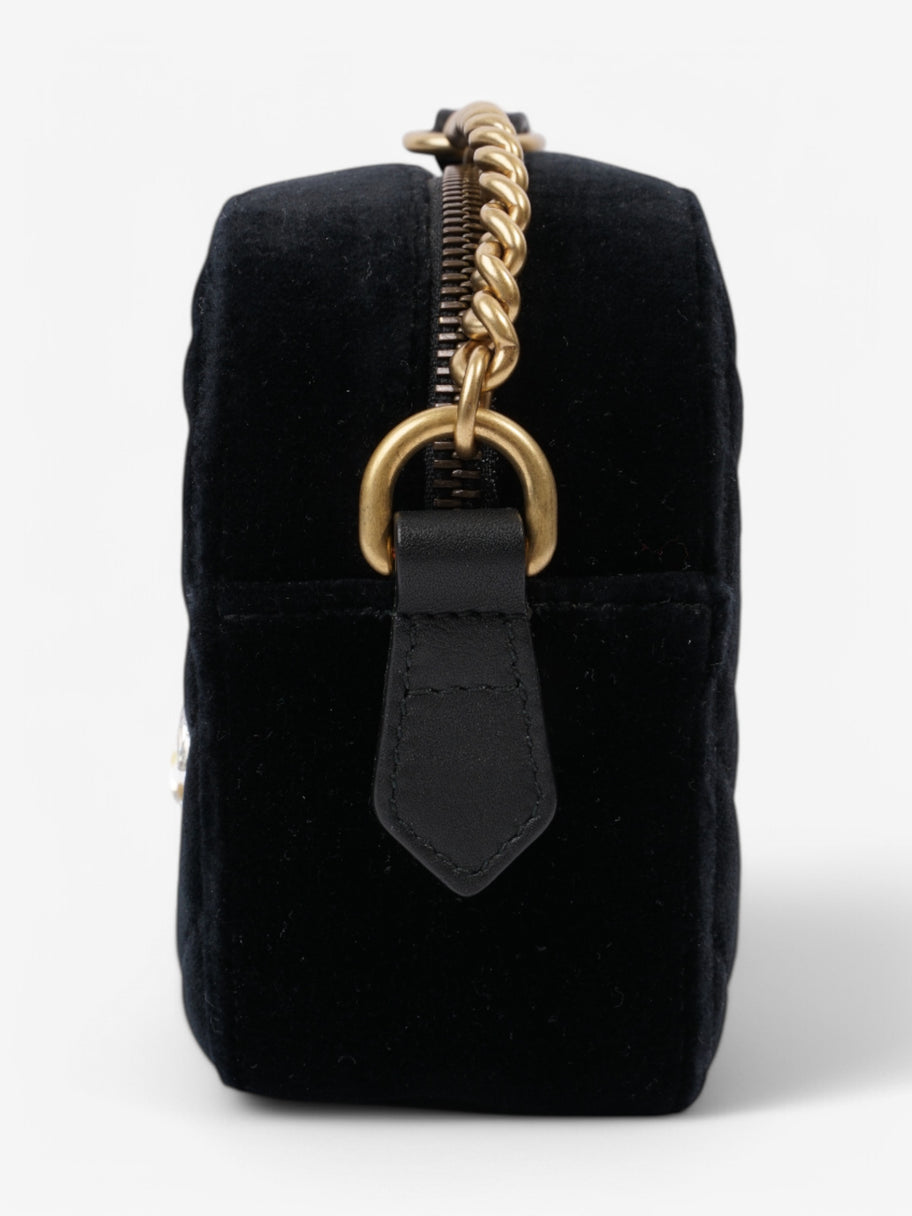 Gucci GG Marmont Crystal Black Velvet Mini Image 3