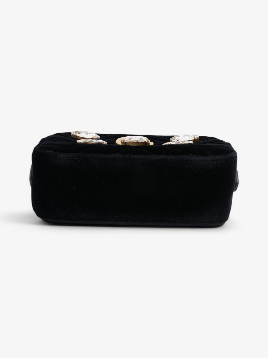 Gucci GG Marmont Crystal Black Velvet Mini Image 6