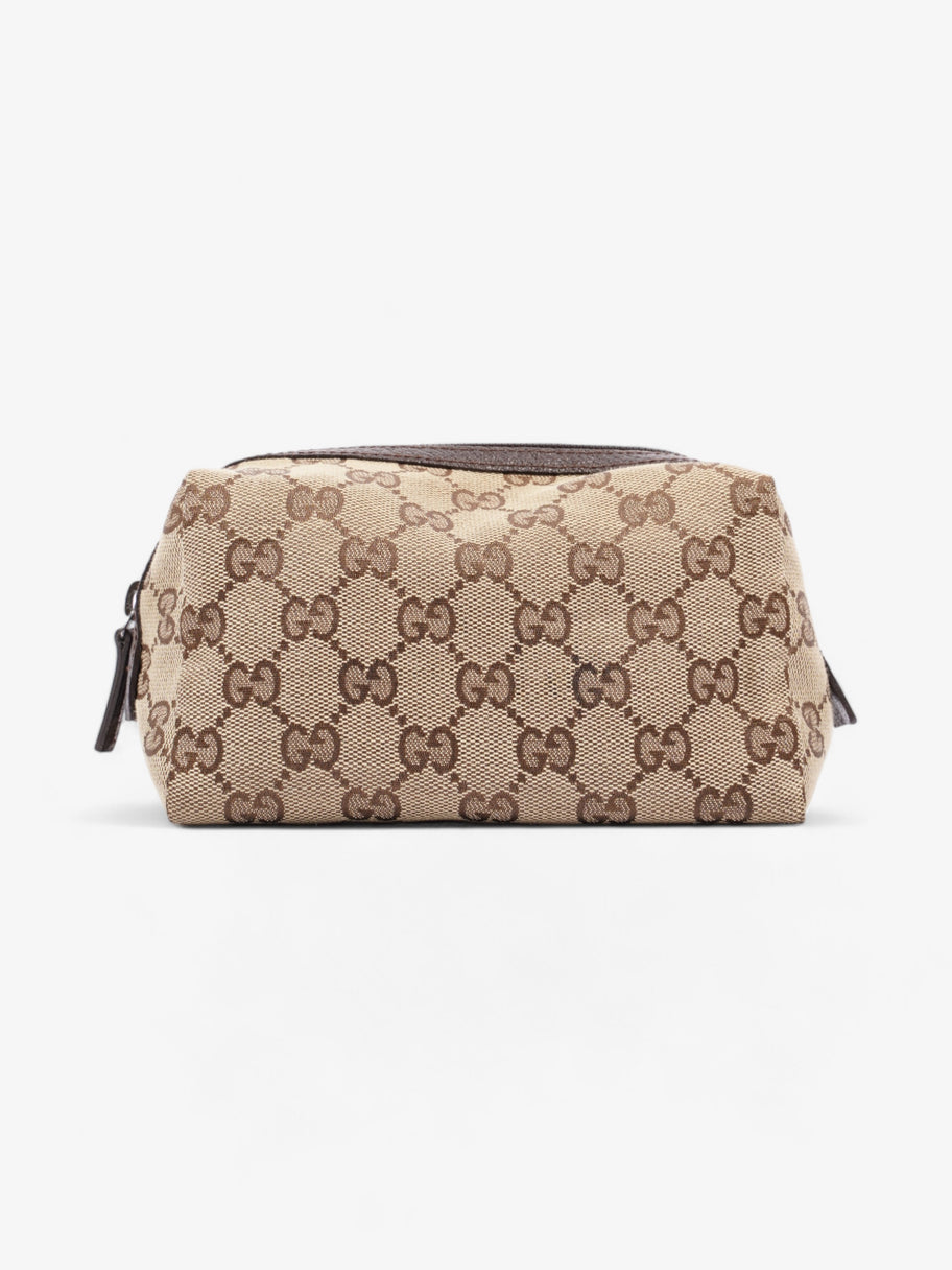 Gucci Cosmetic Pouch Beige And Ebony GG Supreme Canvas Image 1