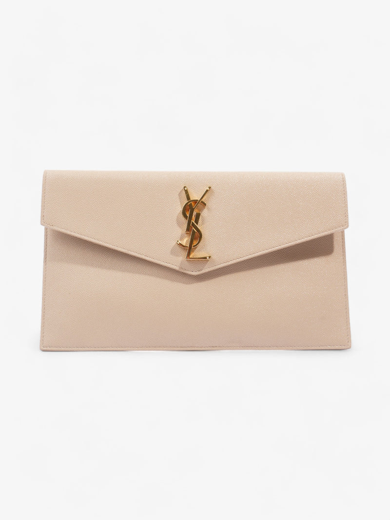  Saint Laurent Uptown Pouch Dark Beige Calfskin Leather