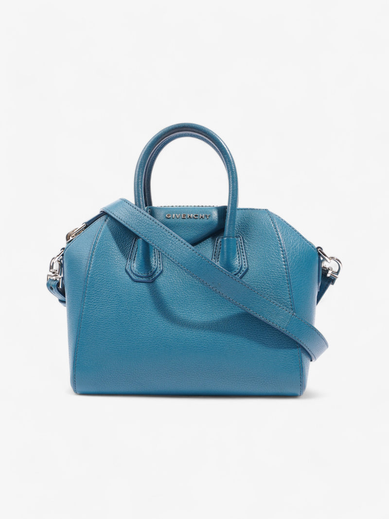  Givenchy Antigona Teal Grained Leather Mini