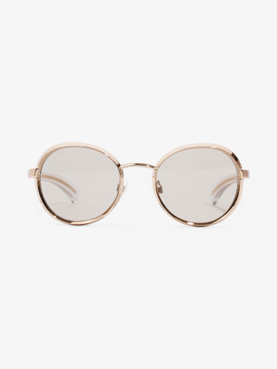 Chanel Round Sunglasses Gold Acetate 125mm Image 1