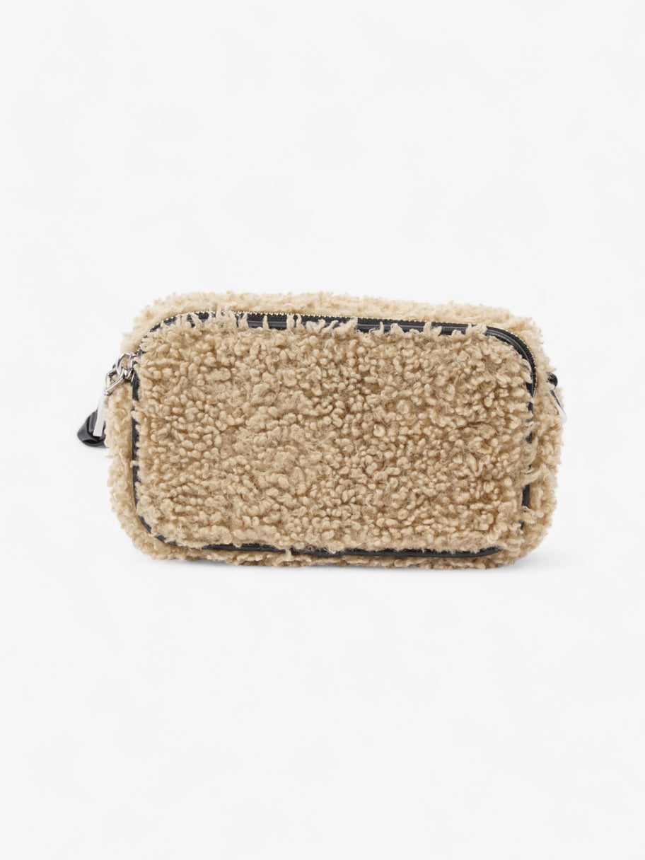 Marc Jacobs The Snapshot Teddy Bag Beige / Black Shearling Image 4