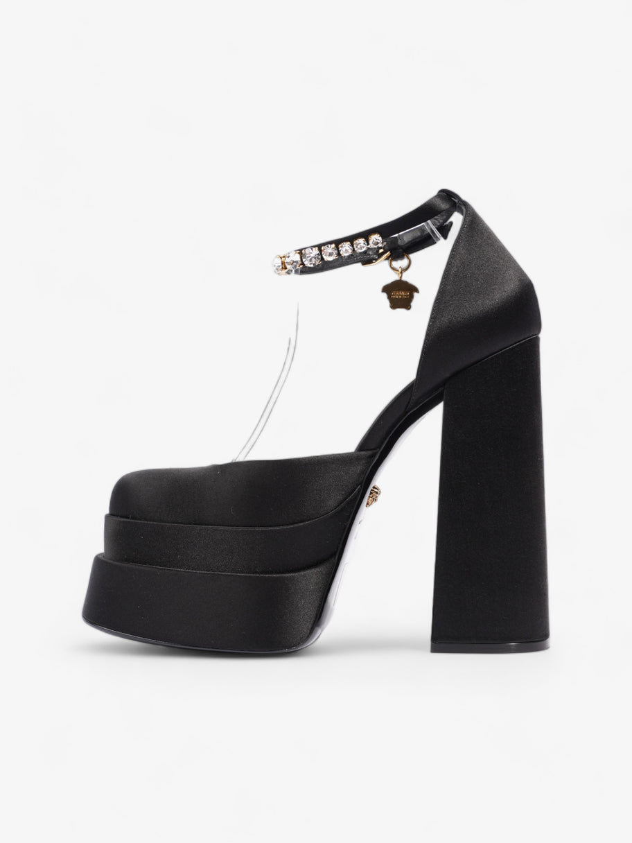 Versace Medusa Aevitas Platform Sandal 65 Black Satin EU 40.5 UK 7.5 Image 3