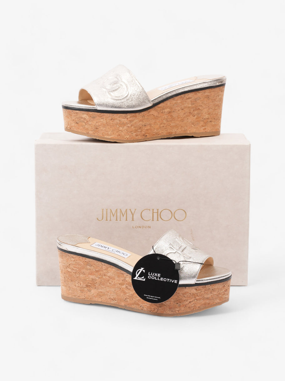 Jimmy Choo Deedee 80mm Silver Nappa Leather EU 37.5 UK 4.5 Image 11