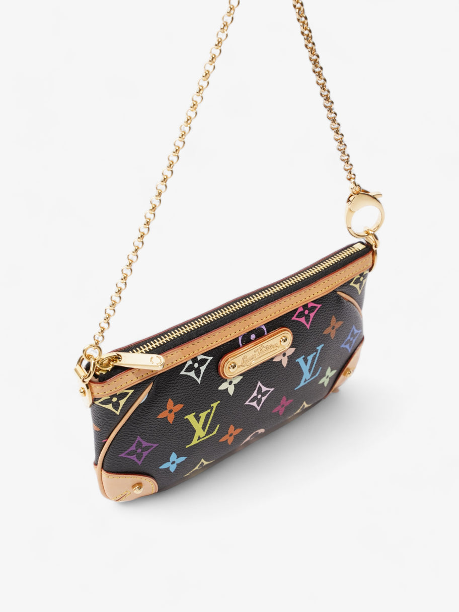 Louis Vuitton X Takashi Murakami Pochette Milla MM Multicoloured Monogram Coated Canvas Image 7