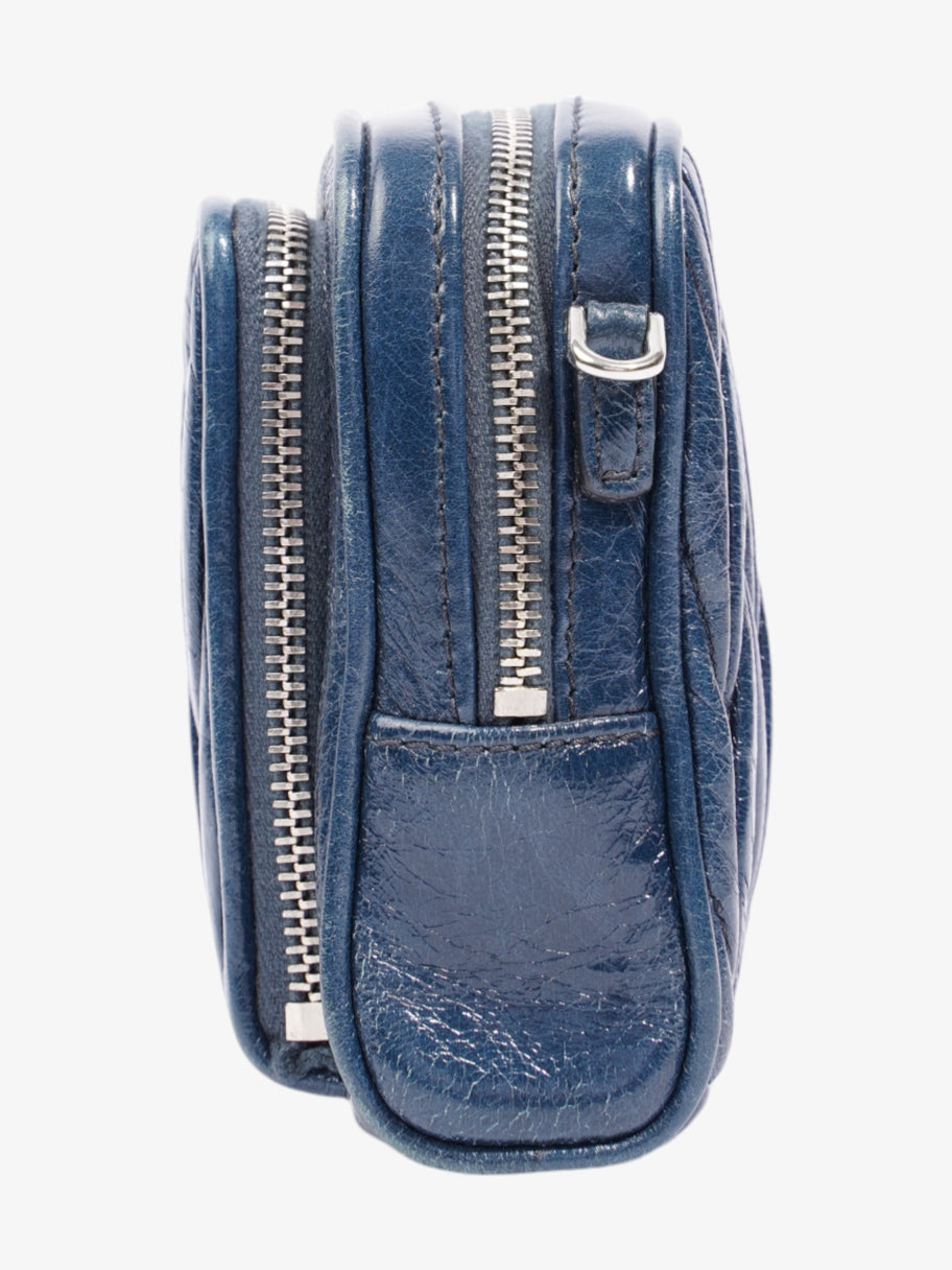 Miu Miu Crossbody Bag Blue Matelasse Leather Image 3