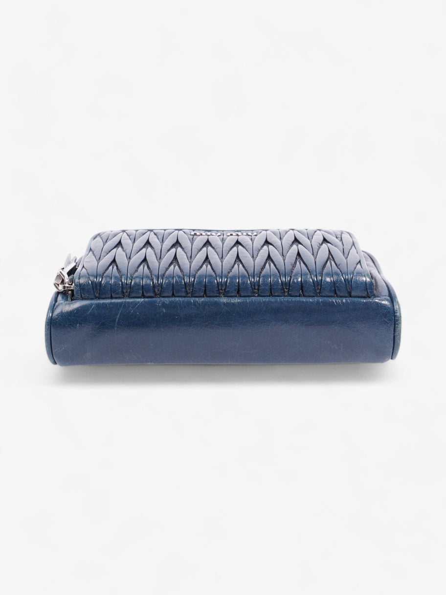 Miu Miu Crossbody Bag Blue Matelasse Leather Image 6