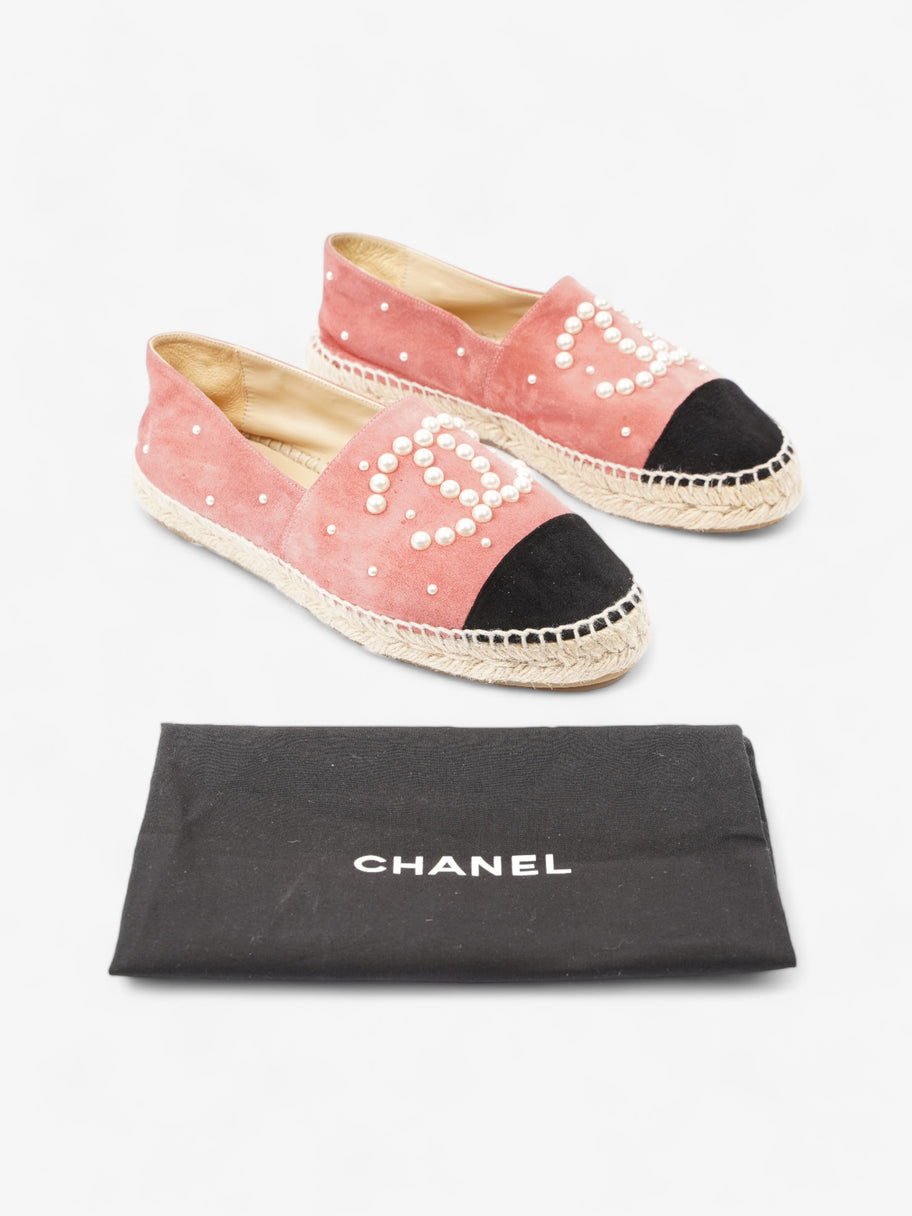 Chanel Espadrilles Pink / Black Suede EU 38 UK 5 Image 10