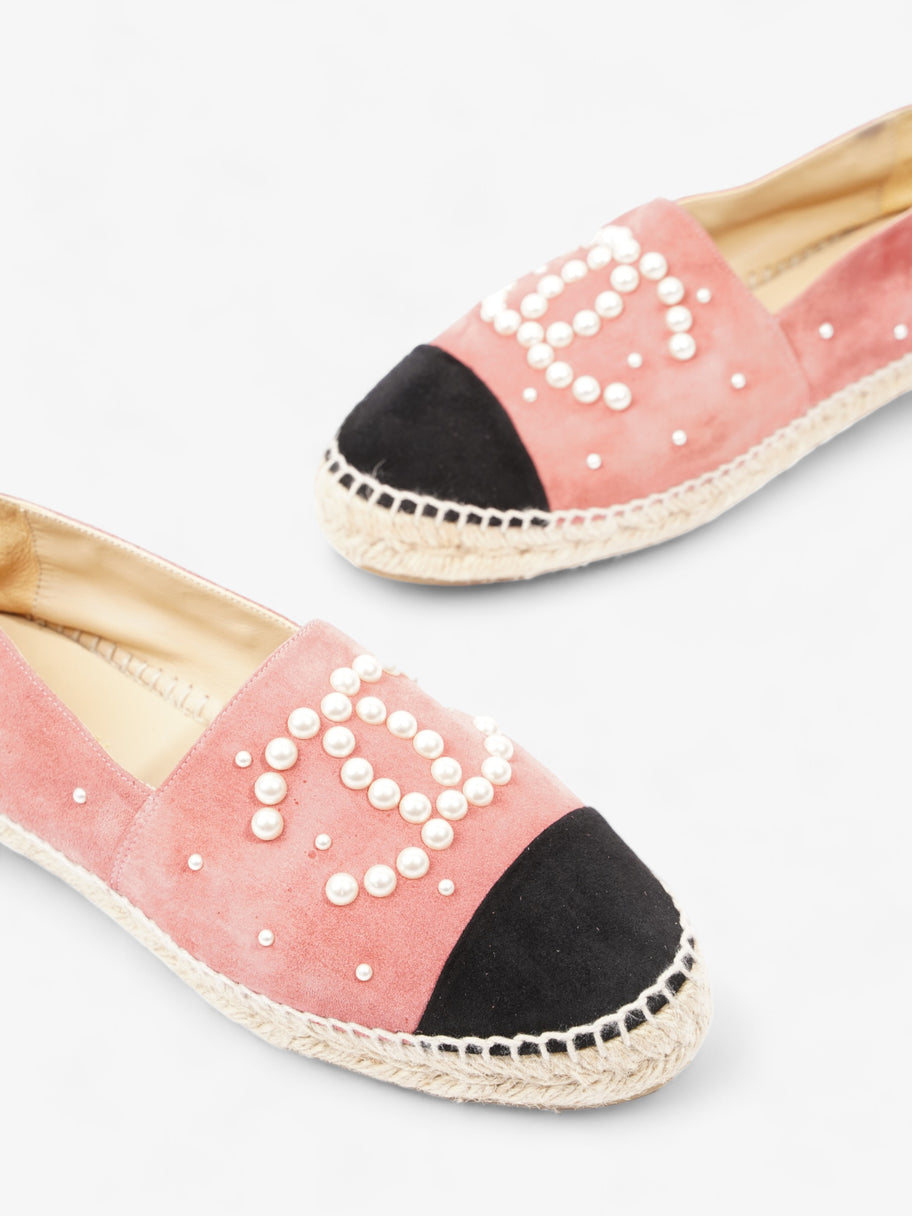 Chanel Espadrilles Pink / Black Suede EU 38 UK 5 Image 9