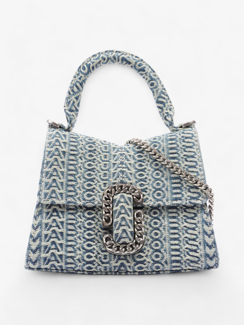  The Mini Top Handle Bag Sun Faded Denim Denim